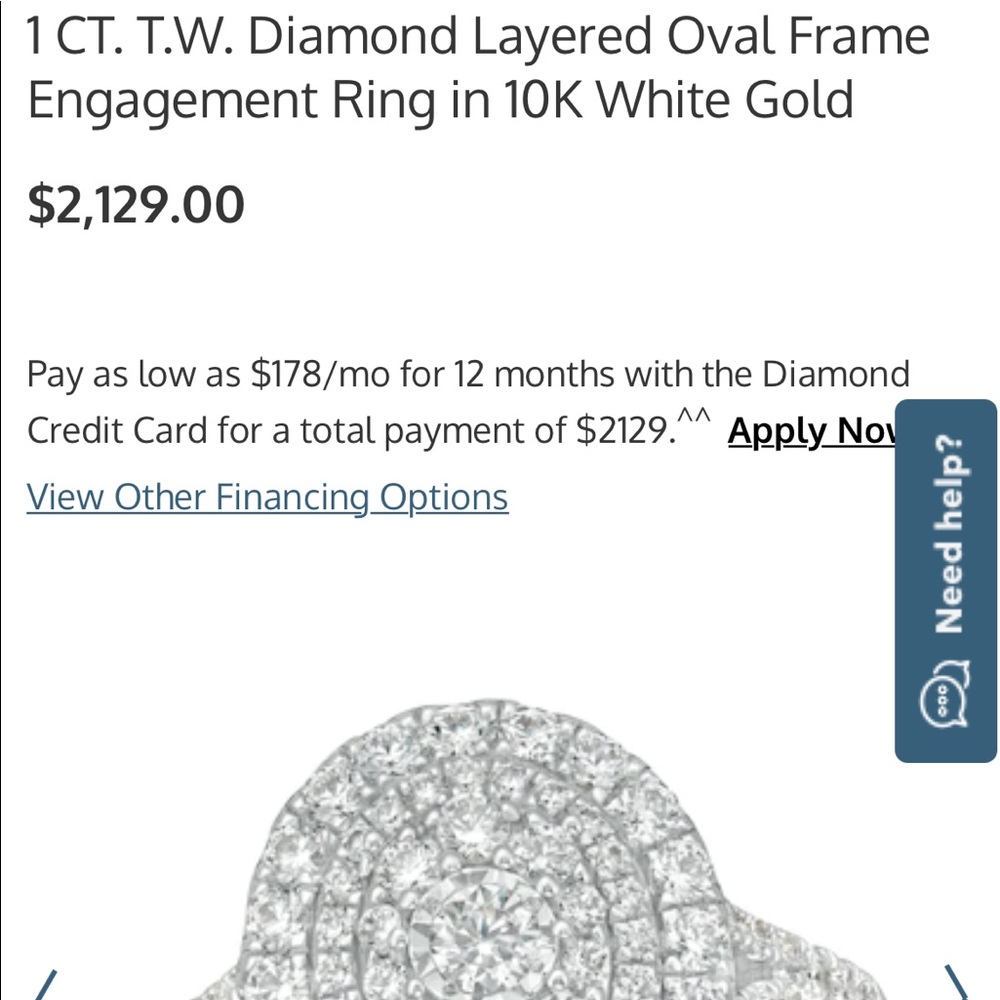 Zales Engagement Ring 1 CTW